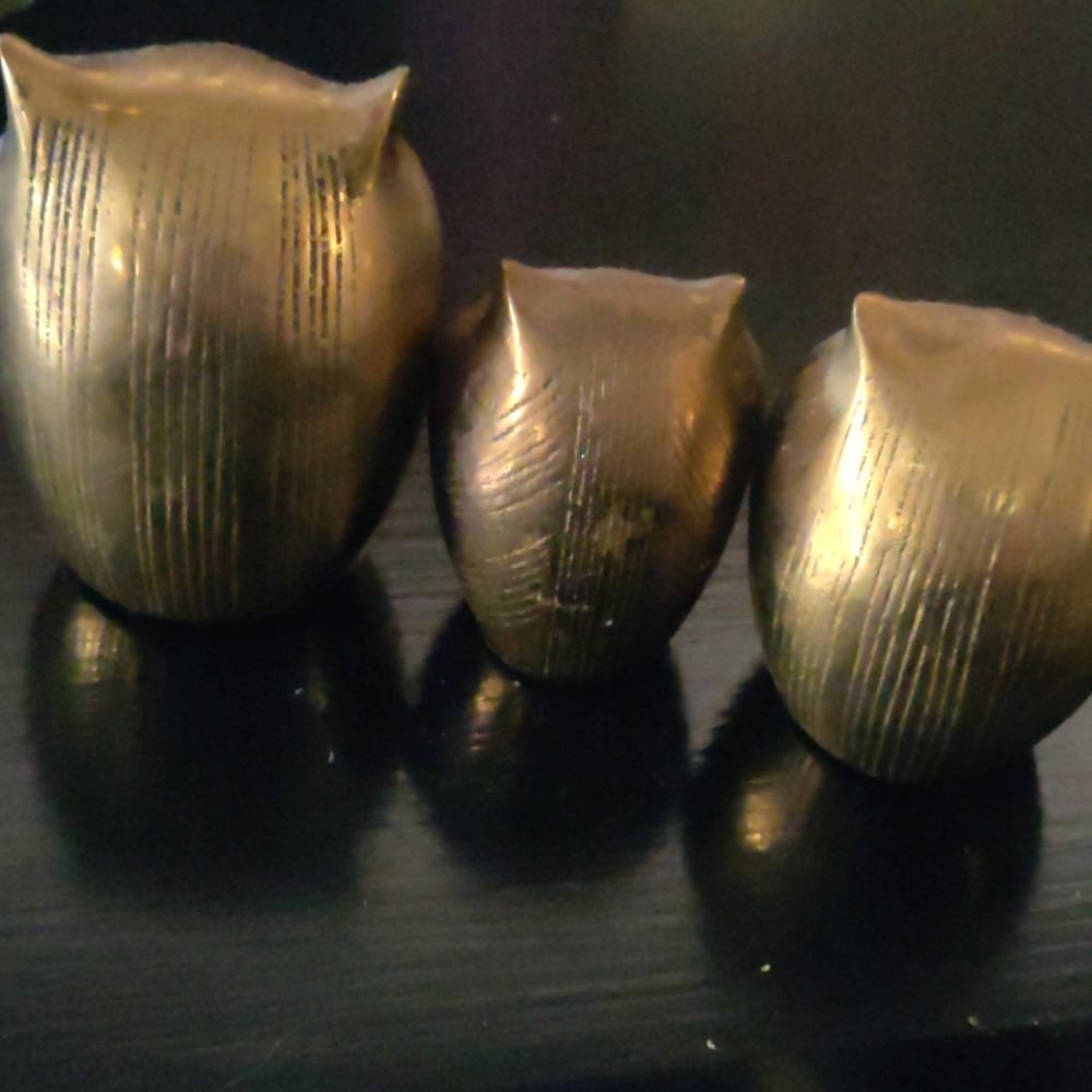 Brass owls - Picture 7 of 7